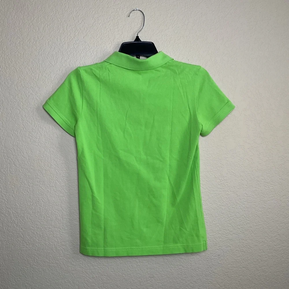 Lily Pulitzer Womens Small‎ Lime Green Island Polo Shirt Top Pima Cotton Golf - Picture 2 of 5